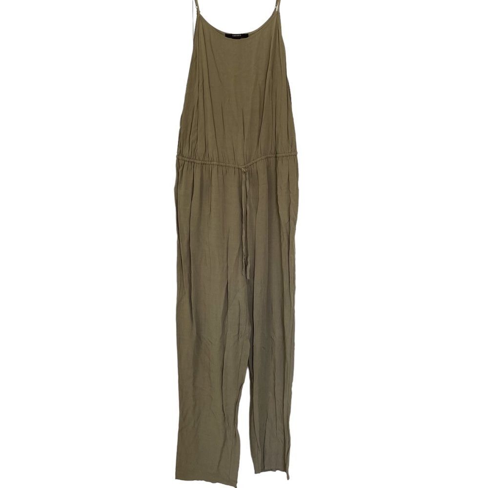 Forever 21 Army Green Lounge Sleeveless Adjustable Jumpsuit Playsuit Size Large